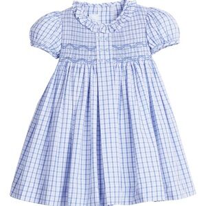 Little English Smocked Bridget Dress Woodberry Plaid Blue Girls Size 3